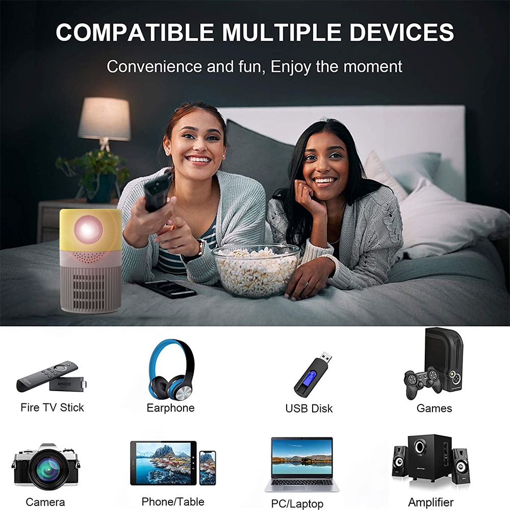 Máy ChiếU Mini YT400 HD 1080P LED HDMI Cho ĐiệN ThoạI / Laptop