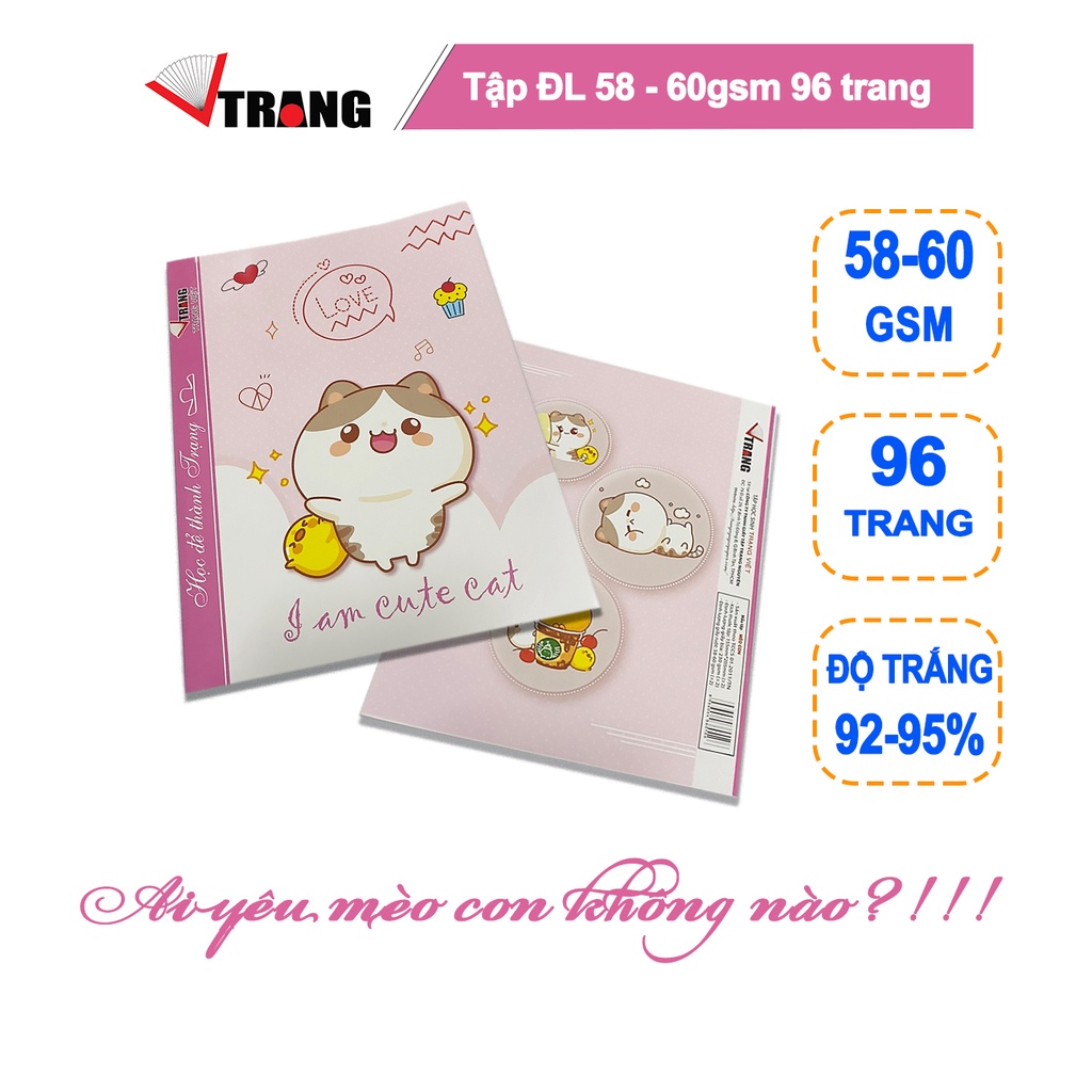 10 CUỐN TẬP 4 Ô LY 96 TRANG GIẤY ĐẸP