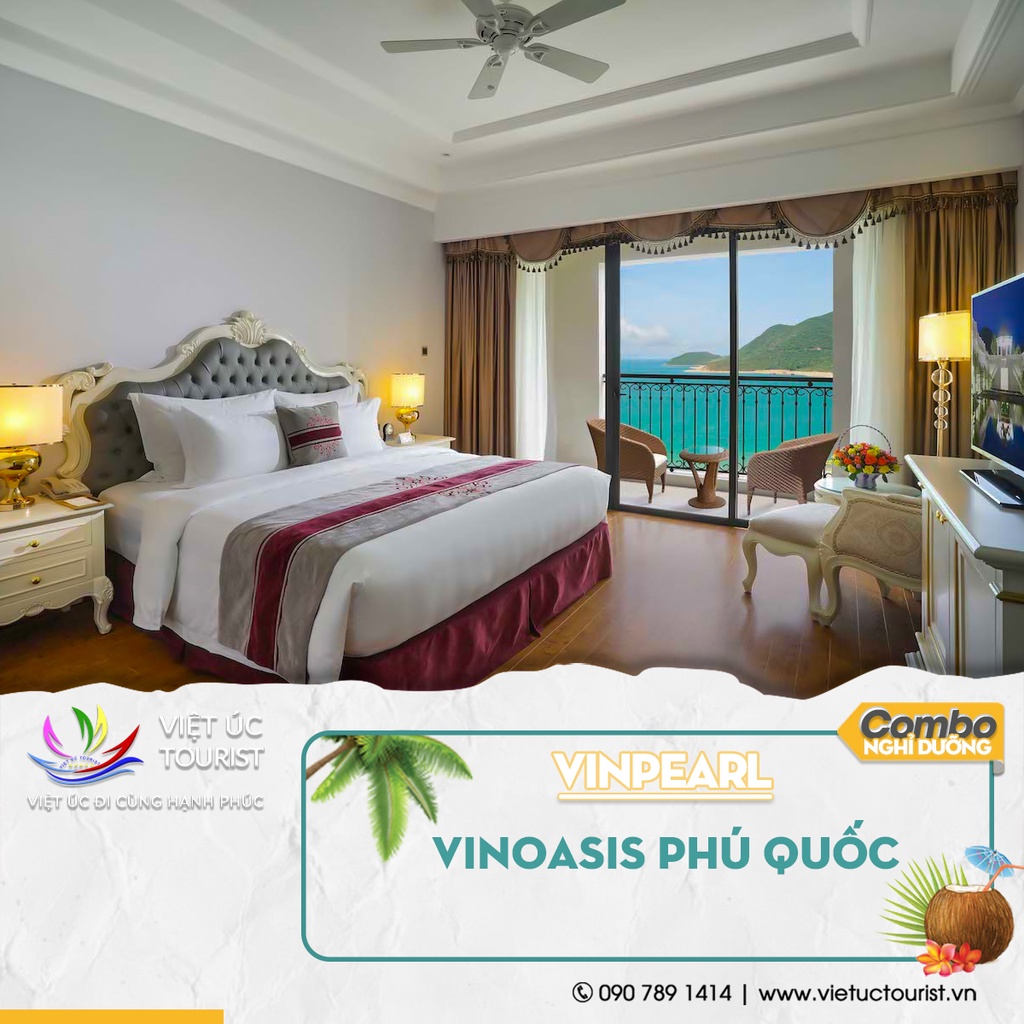 [E-VOUCHER] 2 Đêm nghỉ dưỡng tại Vinoasis tặng kèm tour cano 4 đảo Phú Quốc | Việt Úc Tourist