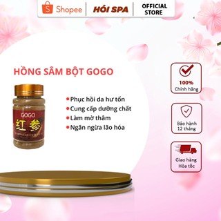 Bột hồng sâm cấy hồng sâm gogo hàn quốc cao cấp trắng da mờ thâm nám se khit lỗ chân lông.
