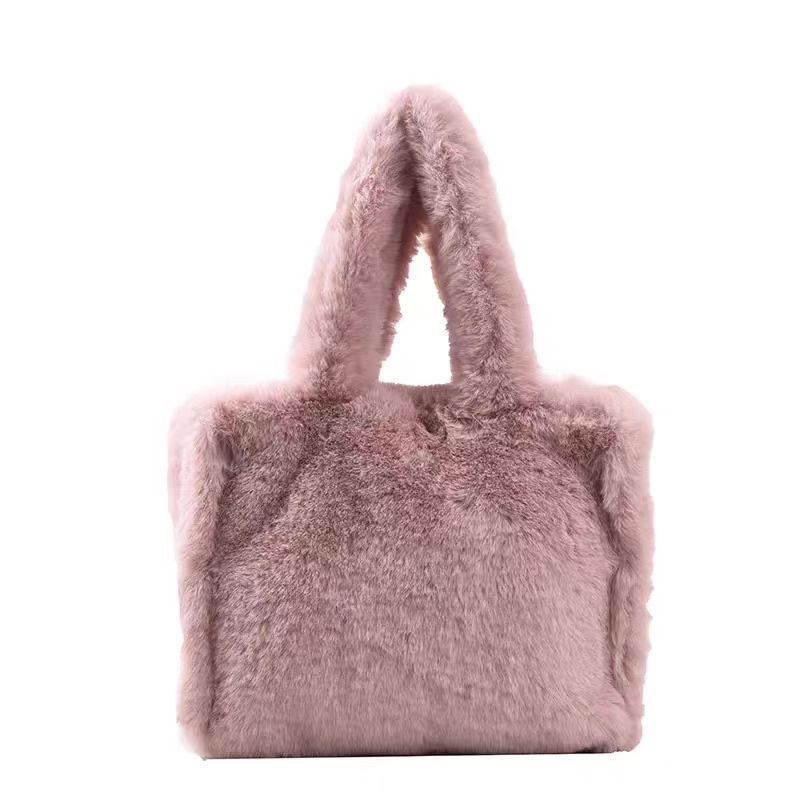 Túi lông thỏ size lớn màu pastel