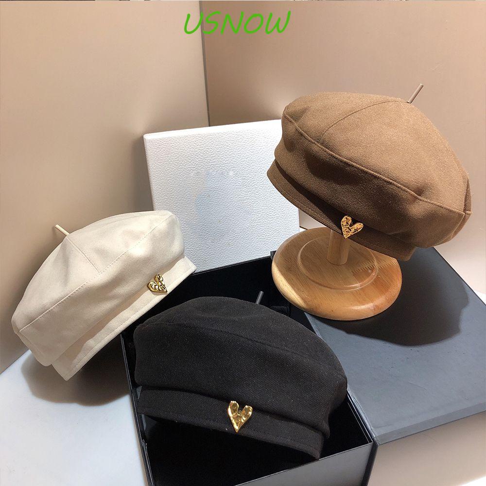 Mũ Nồi Bằng Polyester Màu Trơn Thoải Mái Thời Trang Thu Đông Phong Cách Hip Hop Hàn Quốc Cho Nữ