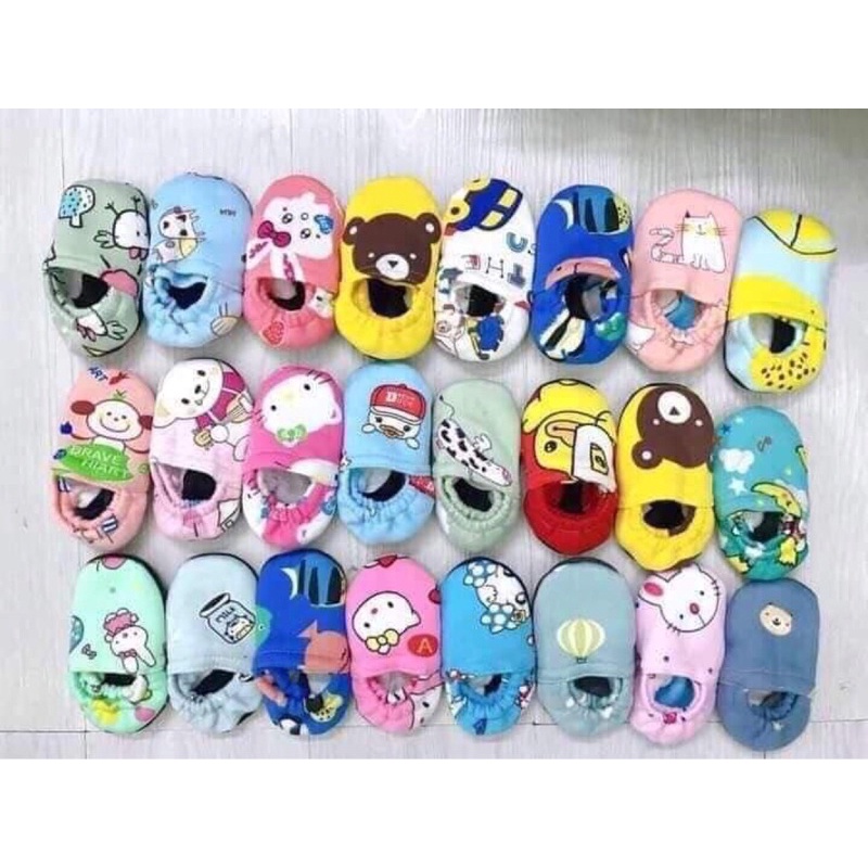 Giày vải nỉ bông siêu mềm - Giày tập đi cho bé size 5-10kg