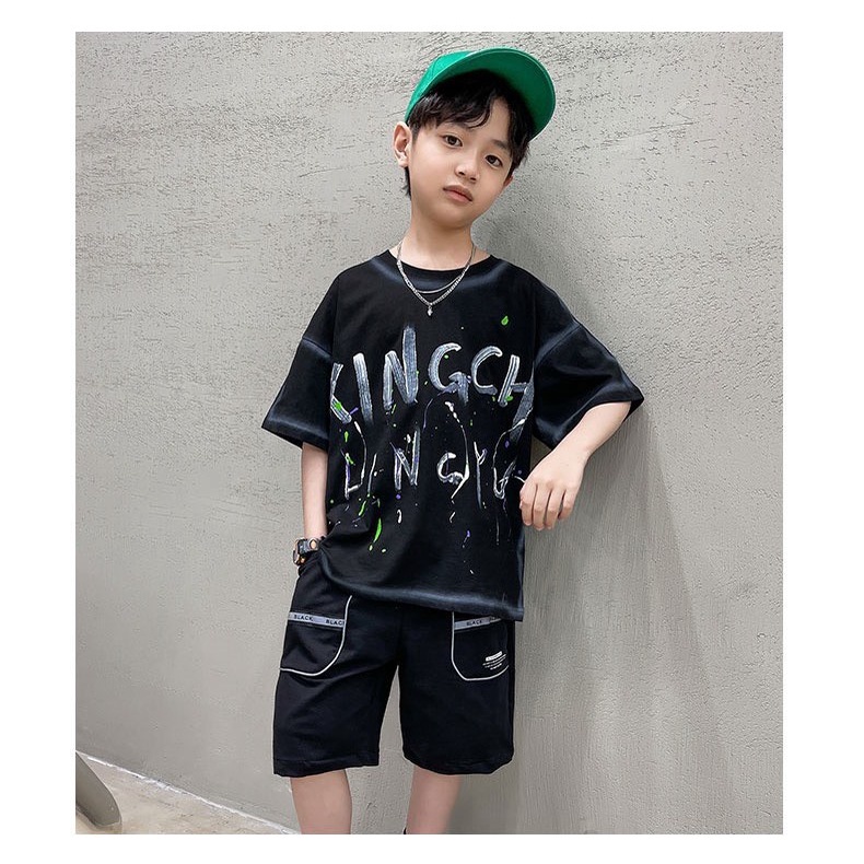 Bộ quần áo hè "King" 13-48kg cho bé trai 4-14 tuổi. Năng động - Thấm hút mồ hôi. Hàng may kỹ. B57