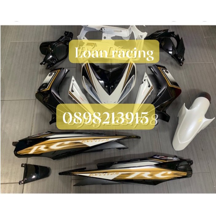Dàn áo exciter 2010 trắng đen tem zin chính hãng - VJC SÀI GÒN