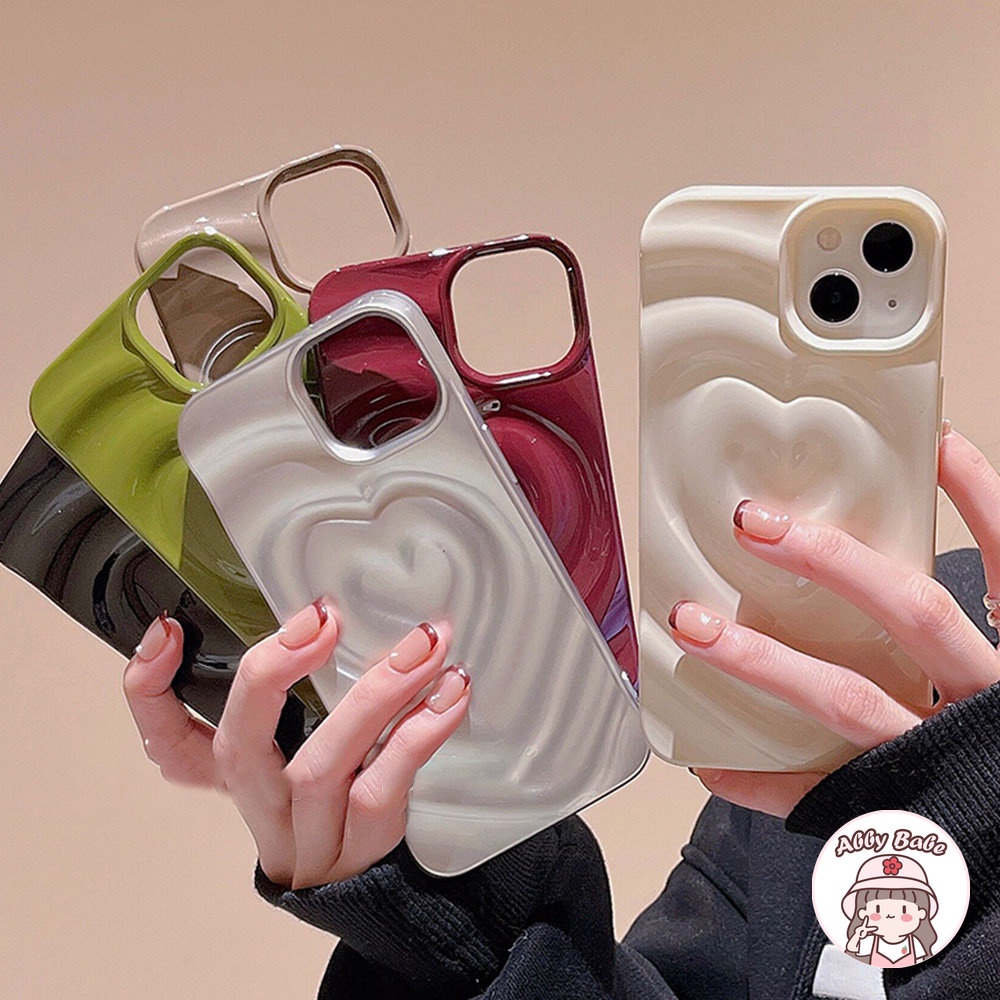 Ốp Điện Thoại TPU Mềm Hình Trái Tim 3D Chống Mồ Hôi Cho IPhone 14 Pro Max 13 12 11 Pro Max