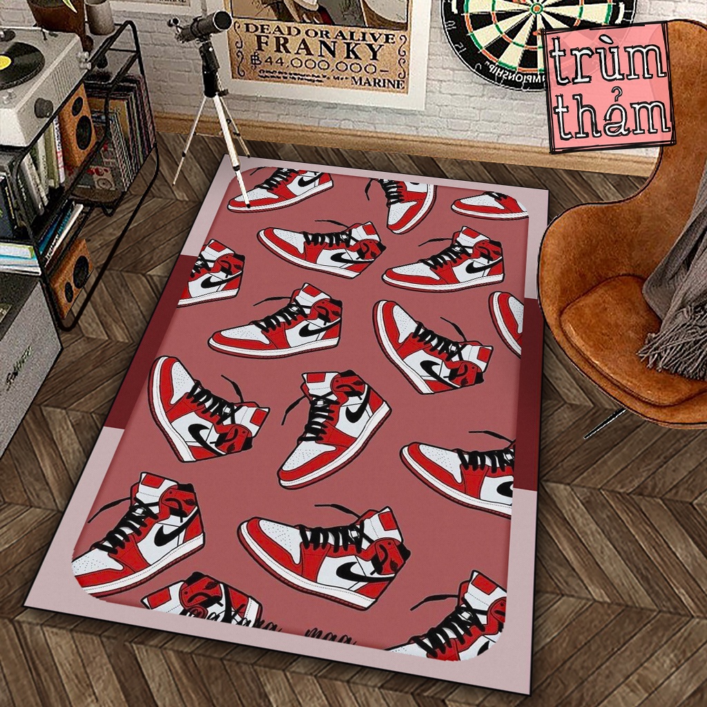 Thảm Trang Trí Jmcase Nik3 Jordan High Retro Sneaker Giày Thể Thao X Decor Phòng Ngủ Phòng Khách Văn Phòng