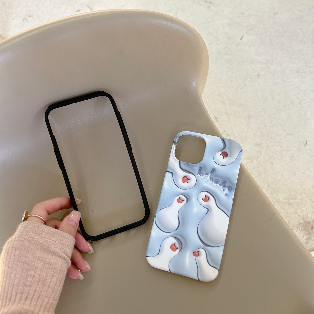Ốp Điện Thoại Tpu Dẻo Họa Tiết Hoạt Hình Chú Vịt Vui Nhộn Cho iPhone 14 13 12 11 Pro Max