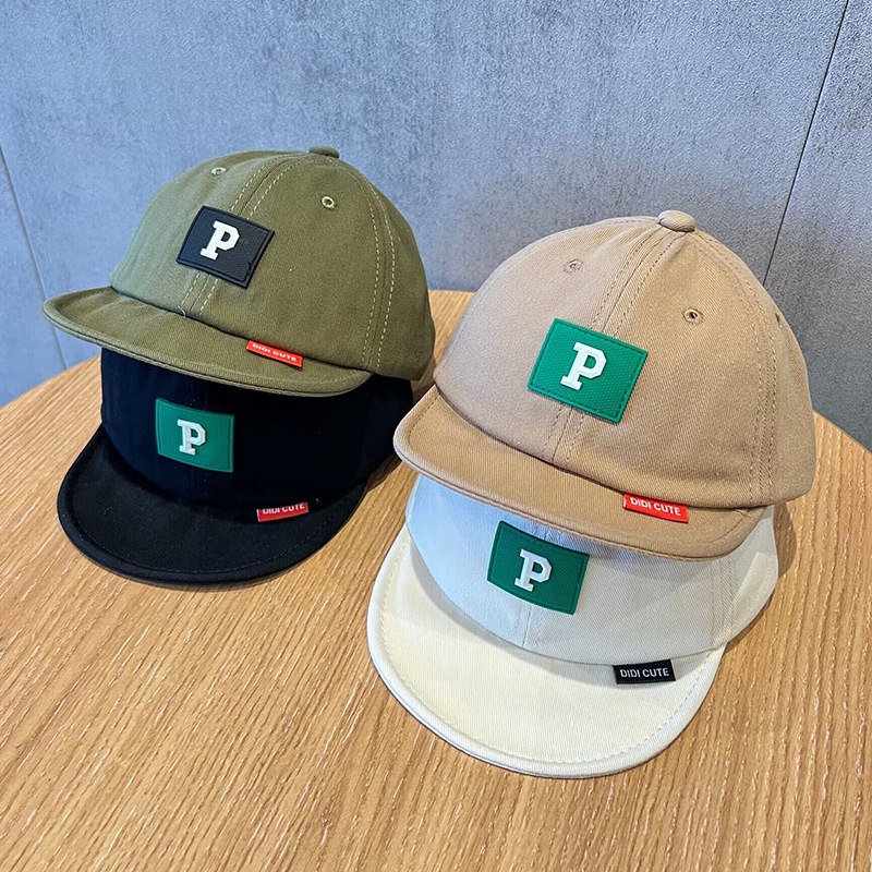 Mũ Da Mềm Mại In Chữ Thời Trang Xuân Hè Cho Bé Trai