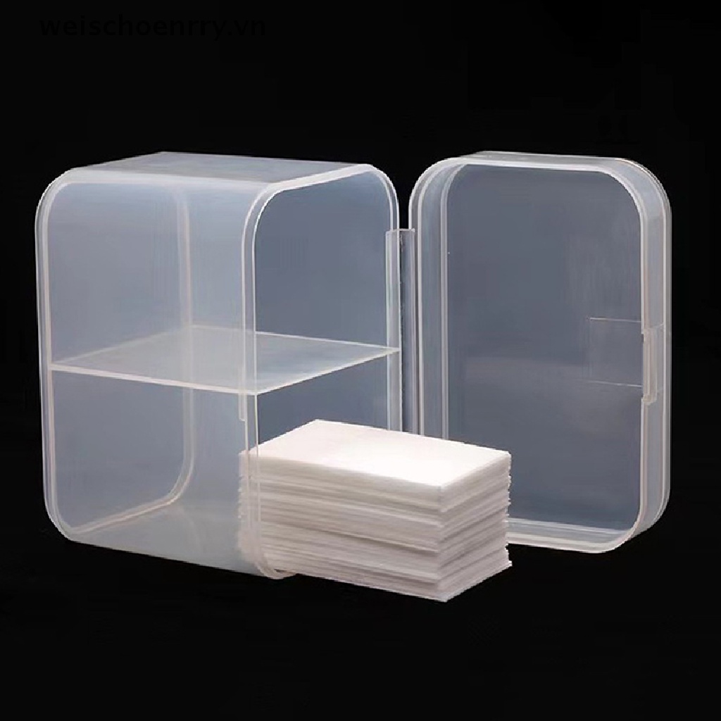 Hộp Đựng Bông Tẩy Trang Bằng Nhựa Trong Suốt Tiện Dụng