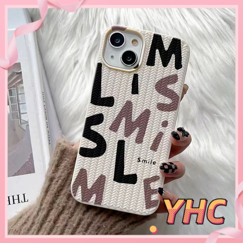 Ốp lưng iPhone Đơn giản chắp vá các hoa văn dệt kim smile tiếng AnhCho iPhone 7plus / 8 / 8plus / X / xs / xsmax / 11 / 12 / 13 / 14 / Plus / pro / pro max-604