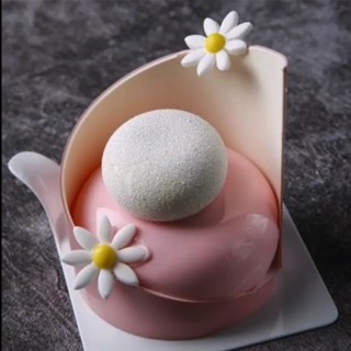 Khuôn Silicone Tròn Dẹt 8 Trong 1 Làm Bánh Mousse Kiểu Pháp