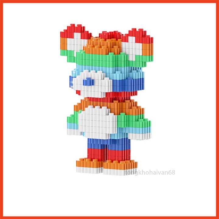 Đồ Chơi Mô Hình Lắp Ráp, Xếp Hình Gấu 3D Bear Brick Nhiều Chú Gấu Nhỏ Đáng Yêu