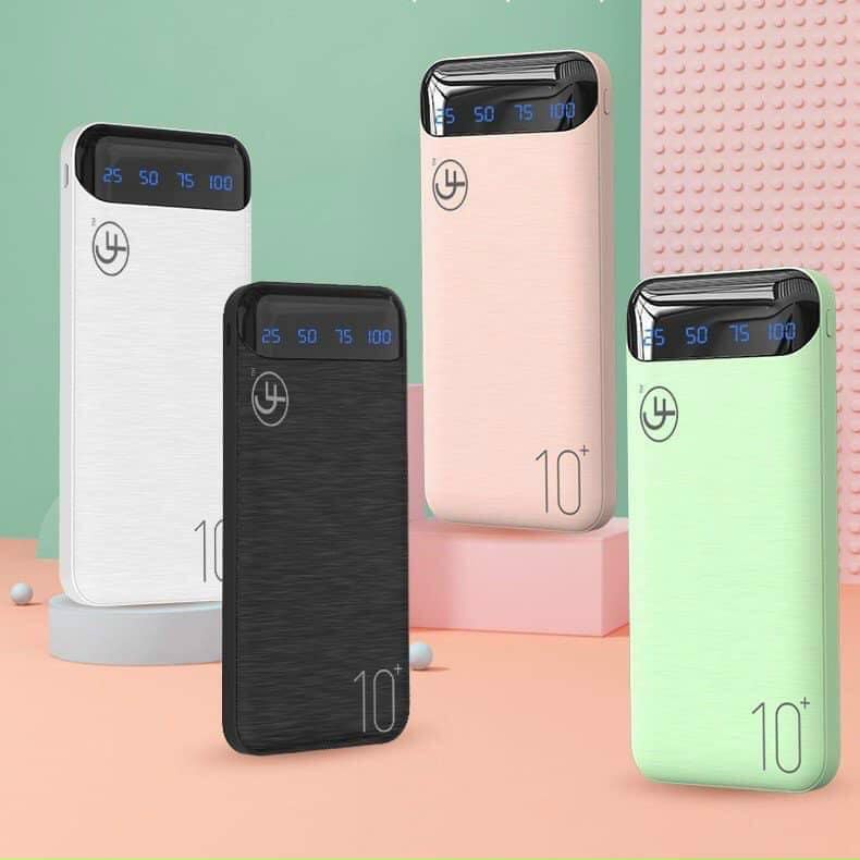 Sạc Dự Phòng mini 10000mah WK DESIGN WP161 chính hãng sạc nhanh 2.1A 2 cổng sạc thuận tiện