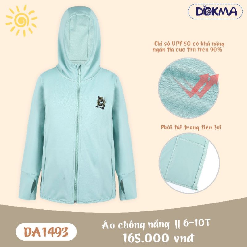 Áo chống nắng cho bé Dokma 6-10T DA1493