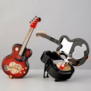 Hộp âm nhạc Đàn Guitar có chân gác trang trí kèm Vũ công nhảy múa Music box,Hộp nhạc cổ điển