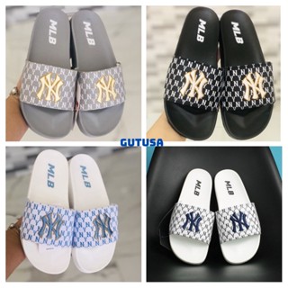 Dép MLB NY Thêu Chữ Cao Cấp - Dép Quai Ngang Nam Nữ Thời Trang Hottrend 2022