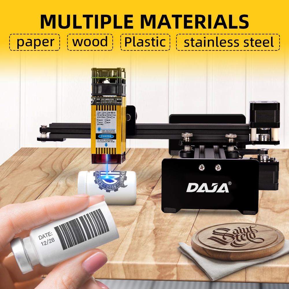 Daja Chạm Khắc laser Tự Động Nhỏ Gọn Bằng Thép Không Gỉ d2 series Khắc Tùy Chỉnh