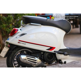 Tem Vespa Sprint  (Trắng)