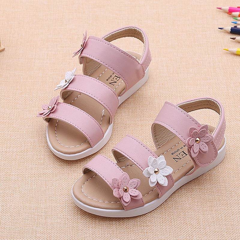 Xăng đan Chống Trượt Trọng Lượng Nhẹ Thoáng Khí Dành Cho Bé Gái Tập Đi Aku