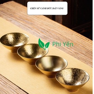 Chén Sứ Cảnh Đức dát vàng 24K (Sản phẩm cao cấp 75 ml)