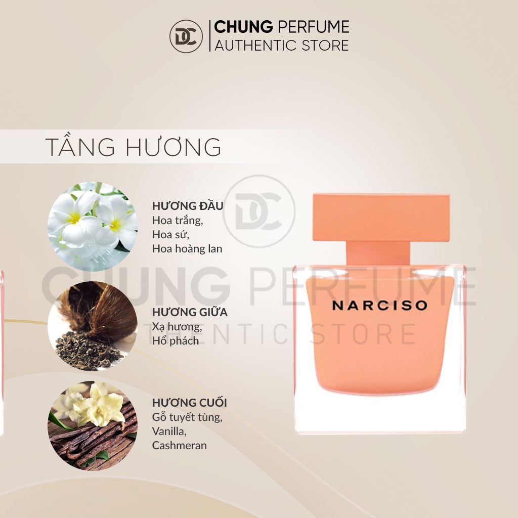 Nước hoa Nữ Narciso Ambree Eau de Parfum - Ngọt ngào nữ tính nhẹ nhàng lưu hương lâu - First Date