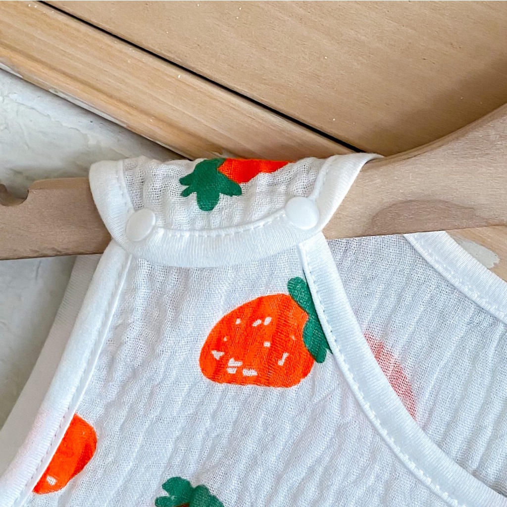 Túi Ngủ Vải Cotton Mỏng Không Tay Chống Đá Dành Cho Bé Vào Mùa Hè