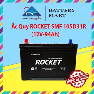 Bình ắc quy 12v-94ah, ắc quy rocket smf 105d31l/r