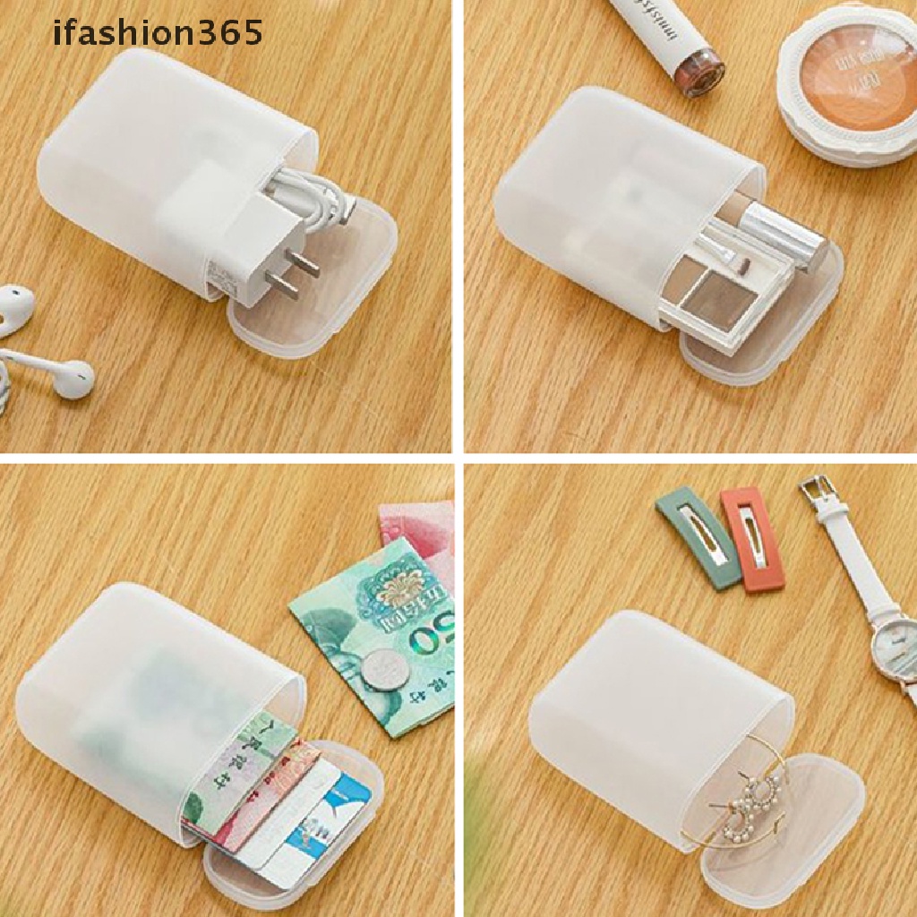 Hộp Đựng Dây Cáp Tai Nghe / Trang Sức / Son Môi Chống Bụi Tiện Dụng Khi Đi Du Lịch ifashion365