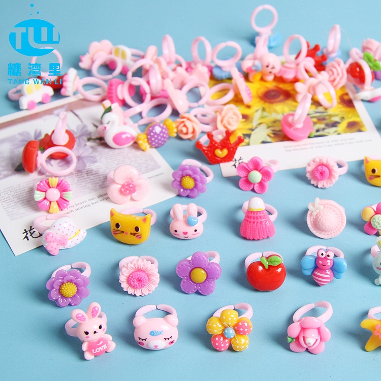Set 10 Nhẫn Hoạt Hình disney Xinh Xắn Cho Bé Gái