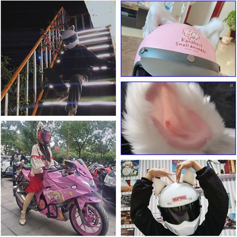 Mũ Bảo Hiểm Hình Tai Mèo Xinh Xắn