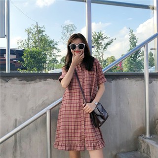 Đầm ulzzang đầm đuôi cá sọc caro