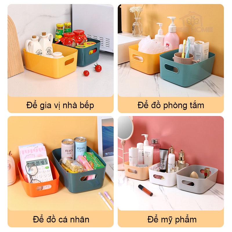 Hộp đựng đồ dùng / mỹ phẩm bằng nhựa sắp xếp nhà cửa đa năng- BEEHOME - Hộp nhựa để đồ có tay cầm