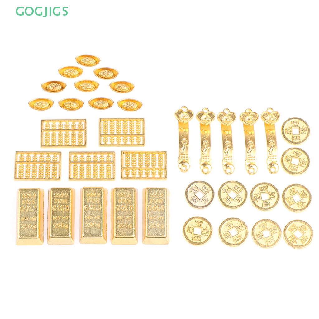 Mô Hình Gạch Vàng Mini Bằng Đồng Trang Trí Nhà Búp Bê 1: 12