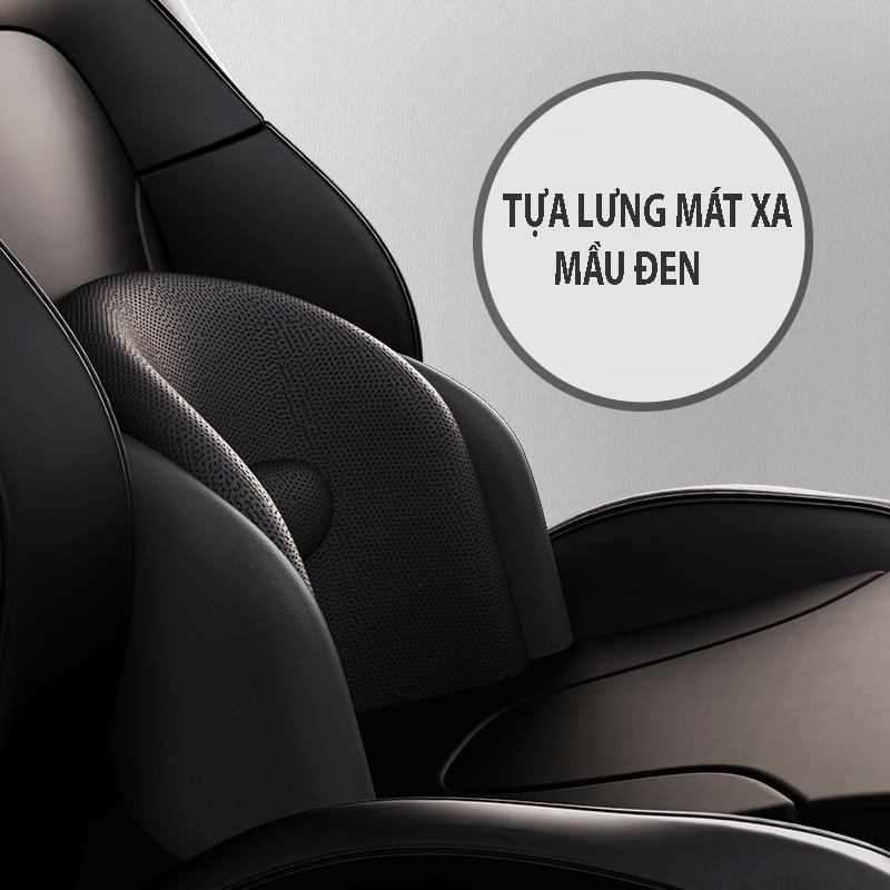 Bộ gối tựa đầu - tựa lưng ô tô,văn phòng có tích hợp massage đa năng - Bộ gối tựa đầu,lưng chất liệu cao su non cao cấp