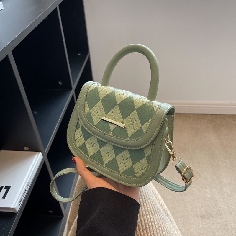 Túi Đeo Chéo Hình Thoi Đơn Giản Thời Trang Mùa Xuân 2023 Phong Cách Phương Tây