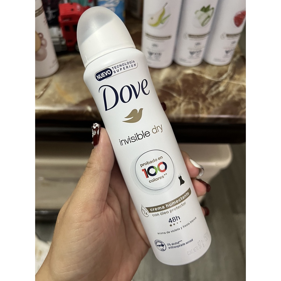 Xịt khử mùi nữ Dove ngăn ngừa mồ hôi và khô thoáng vùng da dưới cánh tay 150ml Châu Âu