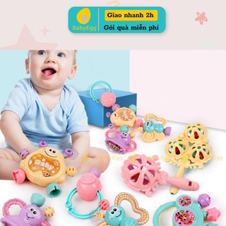 Lục lạc cho bé cầm tay treo nôi đồ chơi xúc xắc cho bé trai gái đồ chơi cho trẻ sơ sinh 2 3 4 5 6 7 8 9 tháng babyegg