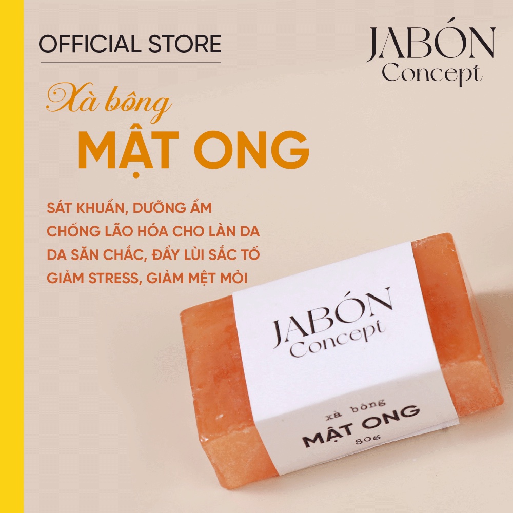 Xà Bông Handmade 80gram Mật Ong và Tinh Dầu hoa Ylang Ylang Xà Phòng Hữu Cơ Từ Thiên Nhiên Jabón Concept