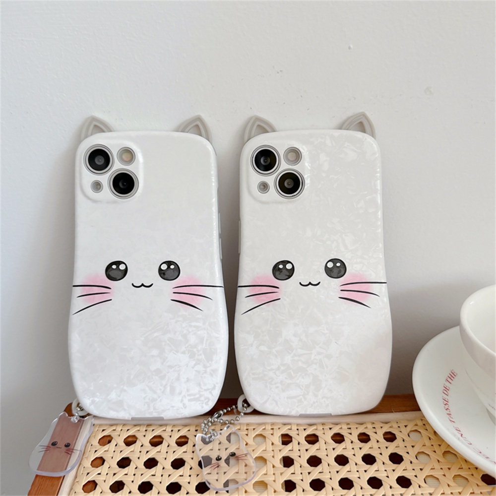 Ốp Điện Thoại TPU Mềm Hình Mèo 3D Cho iPhone 14 13 12 11 Pro Max 12Pro 13Pro 14Pro 14Plus 13ProMax X XS Max XR 7 8 Plus