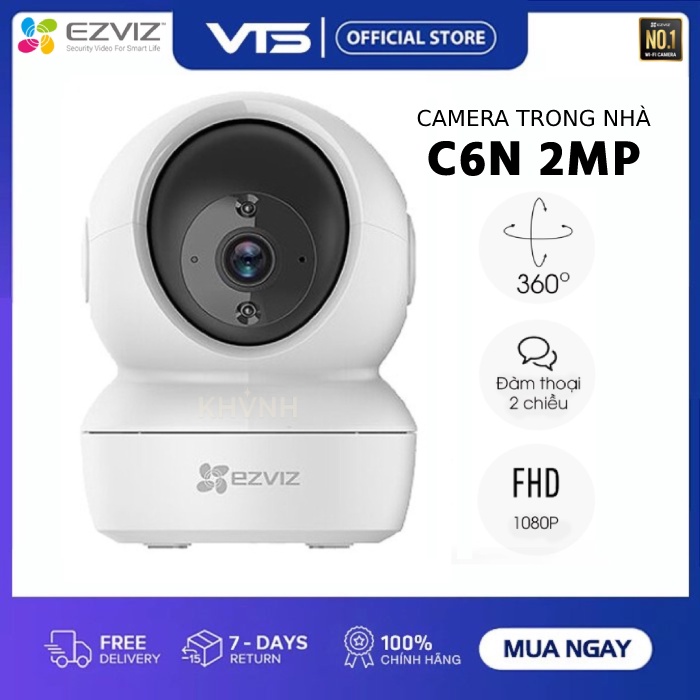 [FREESHIP] Camera Wifi EZVIZ C6N 2MP 1080P Xoay 360 Độ, CS-C6N Đàm Thoại 2 Chiều - Phát Hiện Chuyển Động - C6N 2.0 - VTS