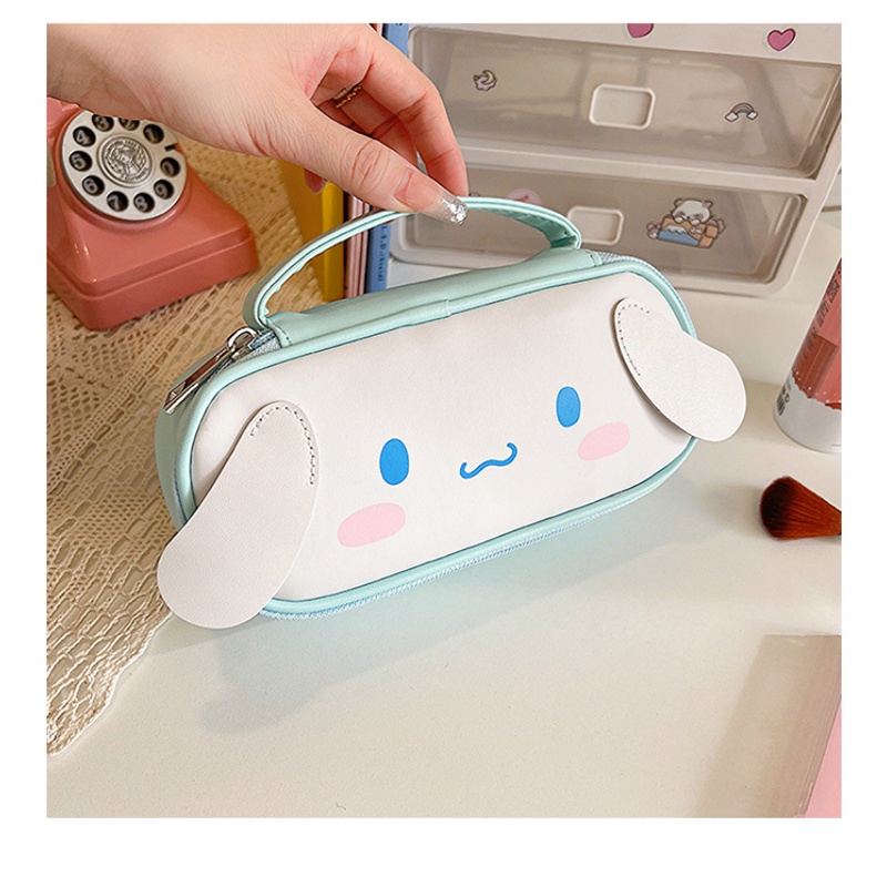 Túi Đựng Đồ Trang Điểm Cầm Tay Bằng Da PU In Hoạt Hình Melody Đáng Yêu Cho Học Sinh