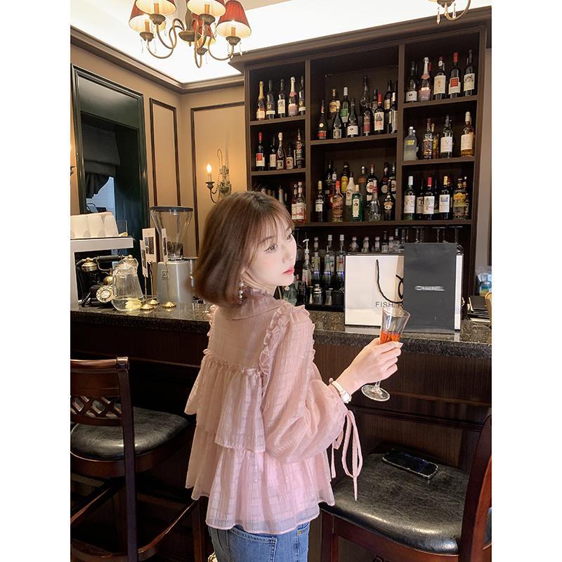 Áo Sơ Mi Chiffon Tay Dài Che Bụng Thời Trang Xuân Thu Cho Nữ Size 3Xl