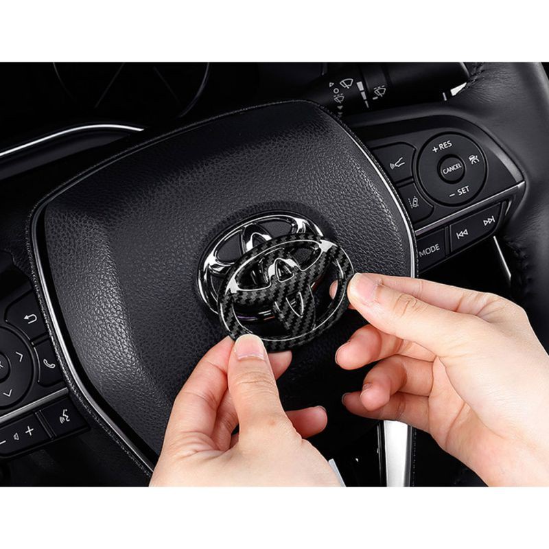 Miếng Dán Trang Trí Vô Lăng Xe Hơi Toyota Avanza Vios Wigo Rush Fortuner Innova Hilux Corolla Cross Hiace RAV4 FJ Cruiser Yaris Camry Alphard Corolla Altis