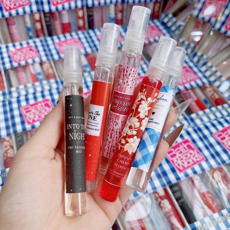 Set 5 chai nước hoa mini Bath and Body Works 5x10ml