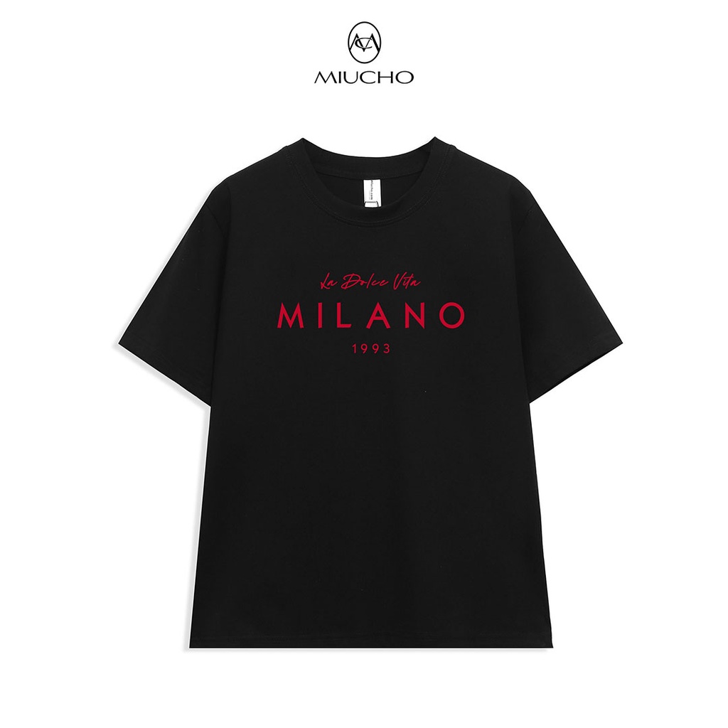 Áo thun nữ cổ tròn chất liệu cotton mềm mại form regular AR035 Miucho basic
