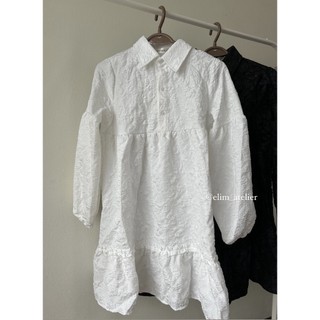 Đầm babydoll hoa nổi