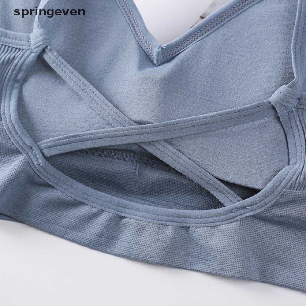 Áo Ngực Thể Thao Cotton Không Đường May Có Đệm Nâng Ngực Cho Nữ