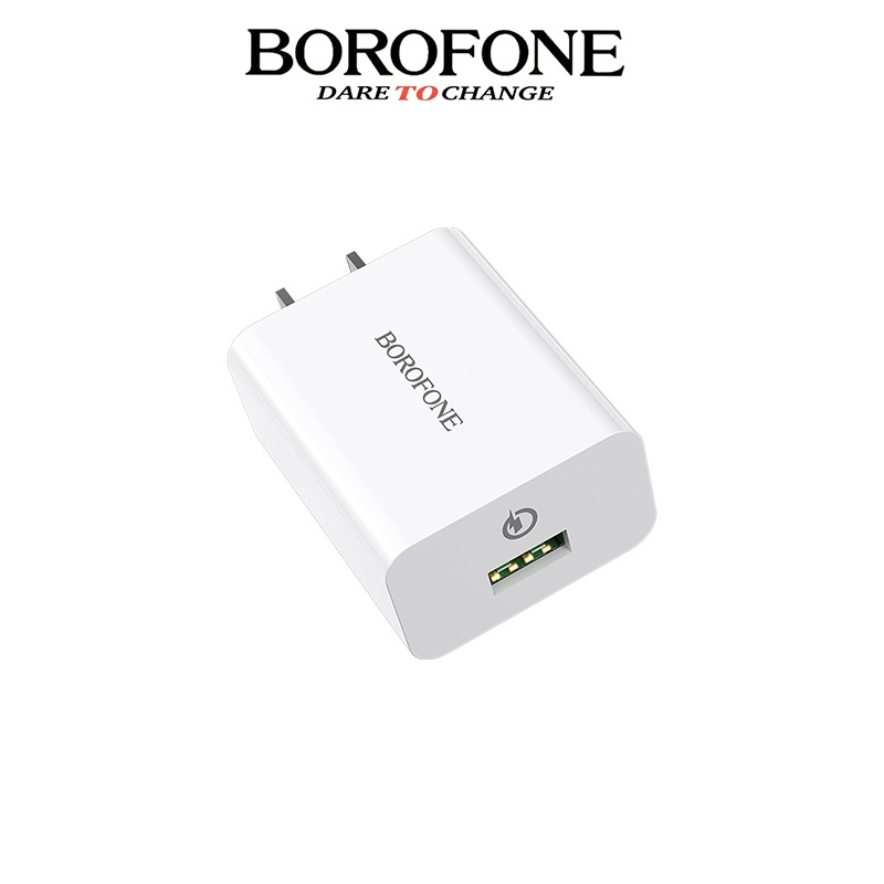 Củ sạc nhanh 18W Borofone BA21 cổng USB, QC 3.0 - Chính hãng