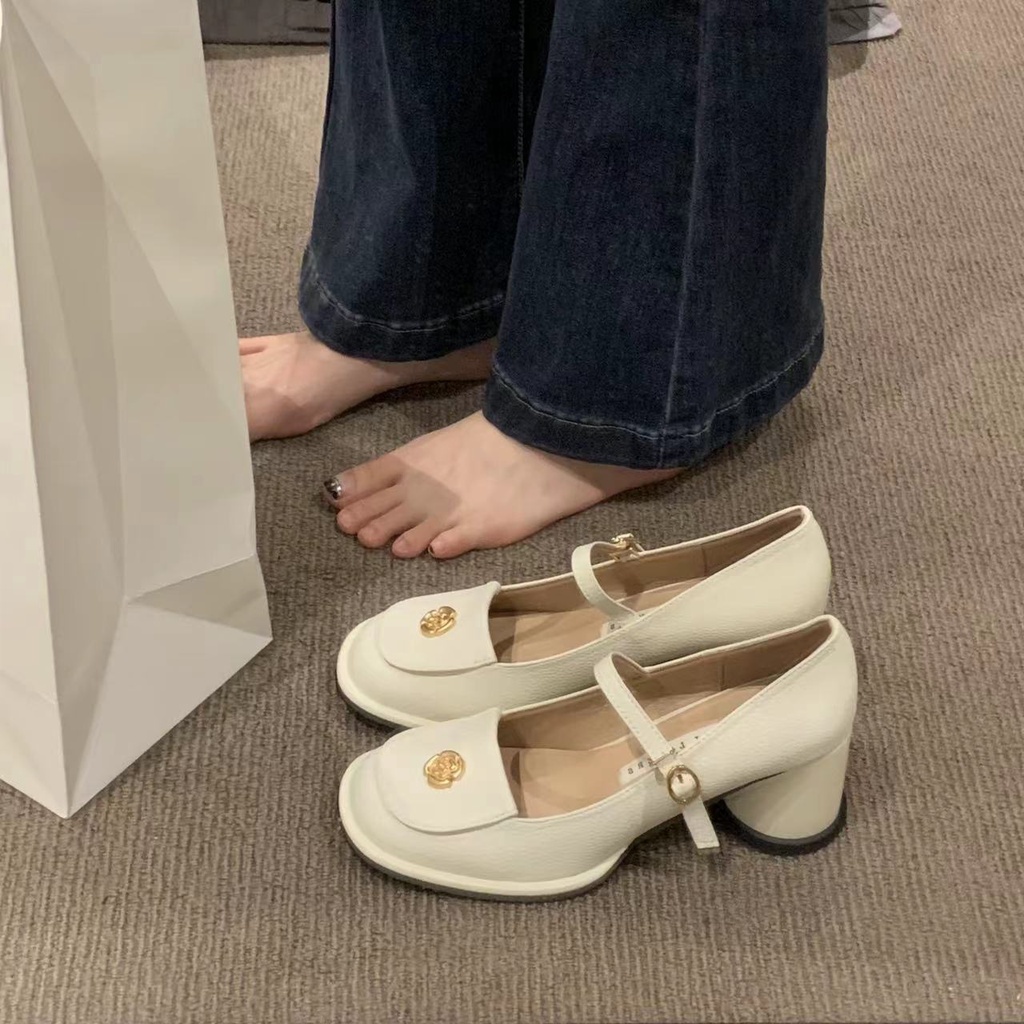 Giày Cao Gót Mary Jane Thiết Kế Mới Thời Trang Dành Cho Mùa Xuân 2023